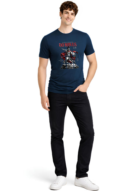 ADRO Mens Dominus Warrior Legacy Printed T-Shirt for Men | Cotton Printed Tshirt | Regular Fit Casual T-Shirts | Summer Tshirts