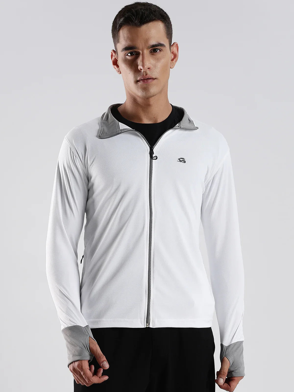 Adro Men’s Sunscreen Jacket | Lightweight & Breathable | Outdoor Wear White