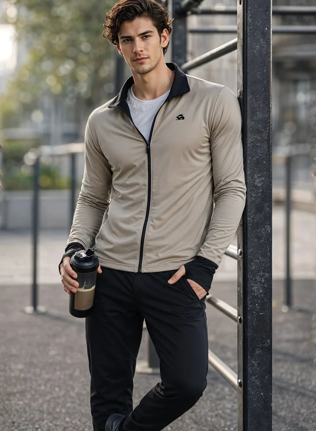 Adro Sunscreen Jacket for Men UV Sun Advanced Protection Running Jackets For Men Biker Jackets with Zipper Sports jacket for men