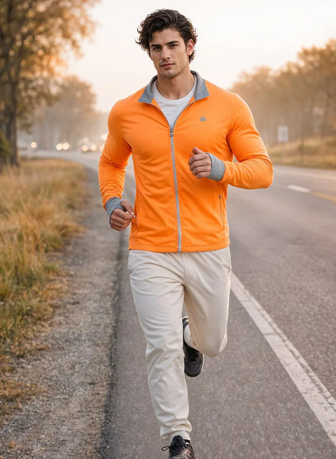 Adro Sunscreen Jacket for Men UV Sun Advanced Protection Running Jackets For Men Biker Jackets with Zipper Sports jacket for men