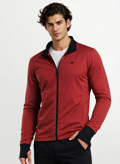 Adro Sunscreen Jacket for Men UV Sun Advanced Protection Running Jackets For Men Biker Jackets with Zipper Sports jacket for men Arrow Red