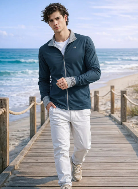 Adro Sunscreen Jacket for Men UV Sun Advanced Protection Running Jackets For Men Biker Jackets with Zipper Sports jacket for men