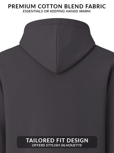 Adro Men’s Regular Fit Zip-Up Hoodie for man | 320 GSM Cotton Poly Fleece Zipper Sweatshirt with Soft Fabric & Printed Hoodies