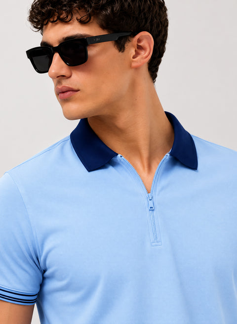 Mens Premium Cotton Polo T-Shirt | 220 GSM Soft Fabric | Casual stylish Look | Zipper Polo Design Polo T shirt | Polo Tshirt for All-Day Wear | Summer Song