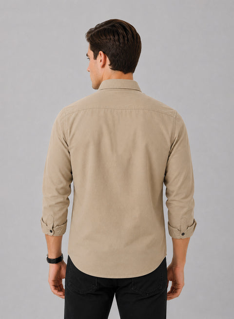 ADRO Premium Oxford Cotton Casual Shirt – Sandstone