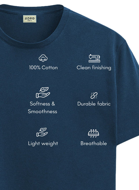 Men’s Cotton T-Shirt Combo Pack of 3 | Regular Fit | ADRO Basics