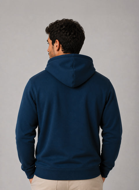ADRO Hoodie for men | 300 GSM Cotton Fleece Warm & Soft Fabric | Mens Hoodies | Casual Sweatshirt for Winter, Travel & Collage | Regular Fit Hooded Pullover | Ocean Teal
