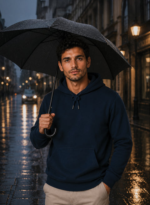 ADRO Hoodie for men | 300 GSM Cotton Fleece Warm & Soft Fabric | Mens Hoodies | Casual Sweatshirt for Winter, Travel & Collage | Regular Fit Hooded Pullover | Ocean Teal