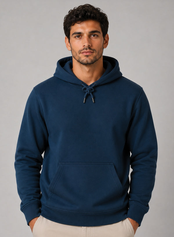ADRO Hoodie for men | 300 GSM Cotton Fleece Warm & Soft Fabric | Mens Hoodies | Casual Sweatshirt for Winter, Travel & Collage | Regular Fit Hooded Pullover | Ocean Teal