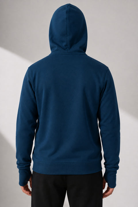 ADRO Balaclava Hoodie for Men | 300 GSM Cotton fleece Warm Fabric| Ski Mask Hooded Jacket for Men | Mens Hoodies with Gloves | Ocean Teal