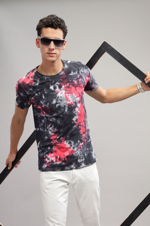 Adro Mens Tie & Dye Regular Fit Cotton T-shirt