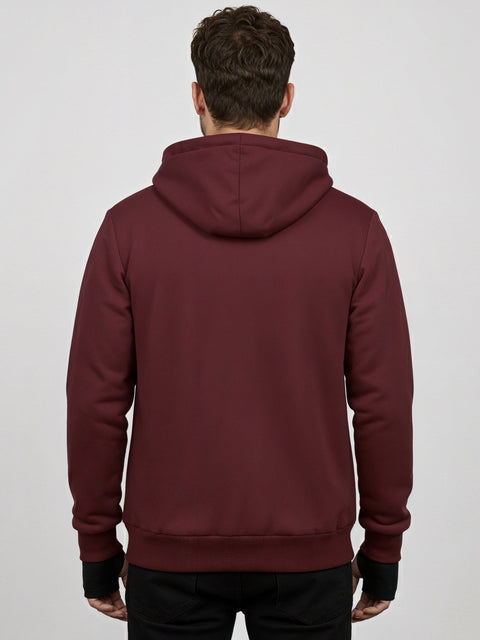 Adro Travel Hoodie for Men | Mens Multi Utility Zipper Hoodies| 320 GSM Soft Cotton |Men's Winter Sweatshirt | Waterproof Pockets Zip-Up Jacket with Hood Eye Shade