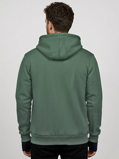 Adro Travel Hoodie for Men | Mens Multi Utility Zipper Hoodies| 320 GSM Soft Cotton |Men's Winter Sweatshirt | Waterproof Pockets Zip-Up Jacket with Hood Eye Shade