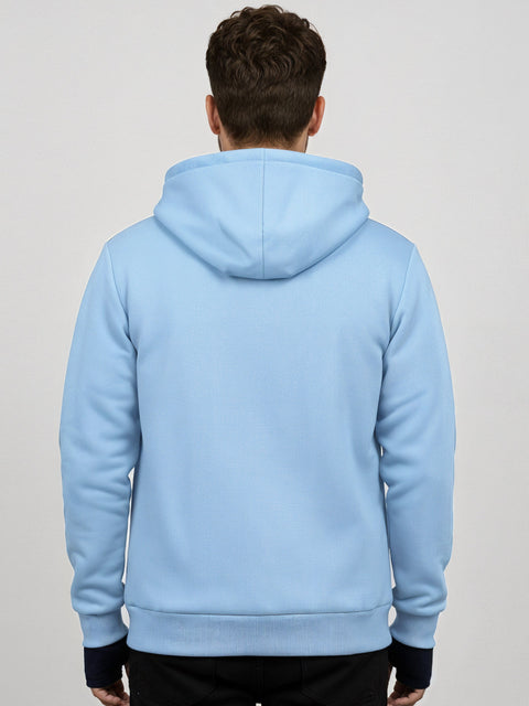 Adro Travel Hoodie for Men | Mens Multi Utility Zipper Hoodies| 320 GSM Soft Cotton |Men's Winter Sweatshirt | Waterproof Pockets Zip-Up Jacket with Hood Eye Shade