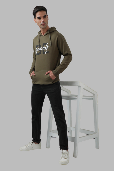 ADRO Be Yourself Printed Hoodie/Sweatshirt for Men 