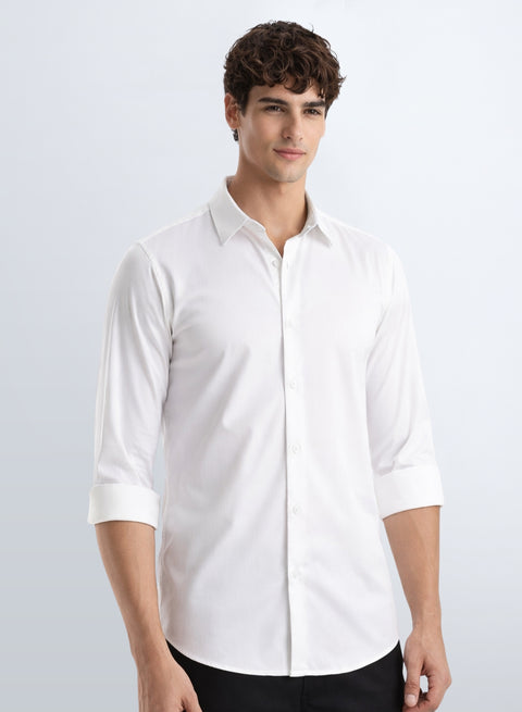 Adro Men’s Casual Shirt | Premium Cotton | Everyday Comfort White