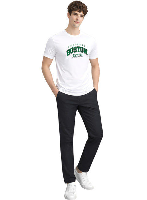 Adro Mens Boston City Printed Tshirt | Athletic Stylish Summer College Cotton T-shirt | Sporty Comfortable T shirts | Regular Fit