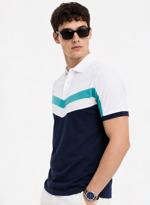 Adro Multicolour Polo T Shirt | 100% Cotton Mens Polo Tshirt | Regular Fit Half Sleeve Cut & Sew Polo T-shirt for men  | Arctic Arrow