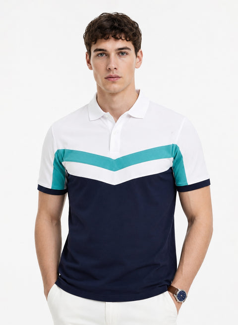 Adro Multicolour Polo T Shirt | 100% Cotton Mens Polo Tshirt | Regular Fit Half Sleeve Cut & Sew Polo T-shirt for men  | Arctic Arrow