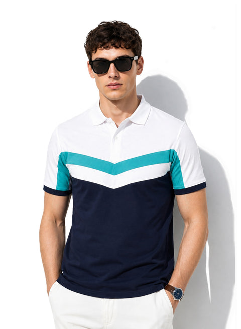 Adro Multicolour Polo T Shirt | 100% Cotton Mens Polo Tshirt | Regular Fit Half Sleeve Cut & Sew Polo T-shirt for men  | Arctic Arrow
