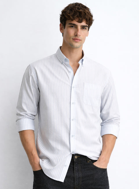 Adro Men’s Casual Shirt | Premium Cotton | Everyday Comfort White, Mint