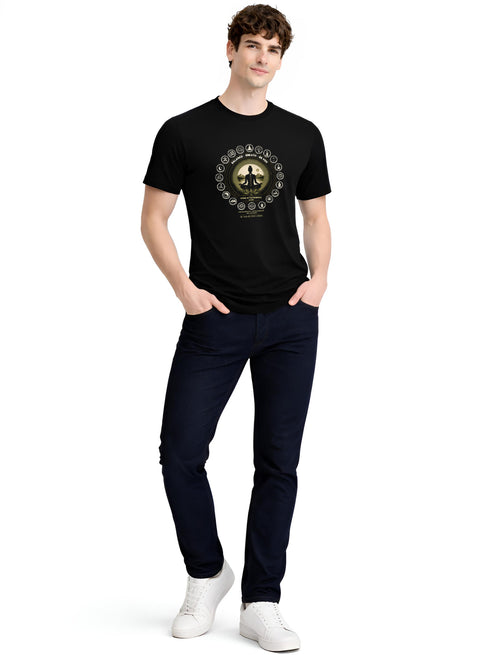 ADRO Yoga T-Shirt for Men | Mandala Printed Cotton Tshirt  | Regular Fit Casual T-Shirts | Premium Summer Tshirts