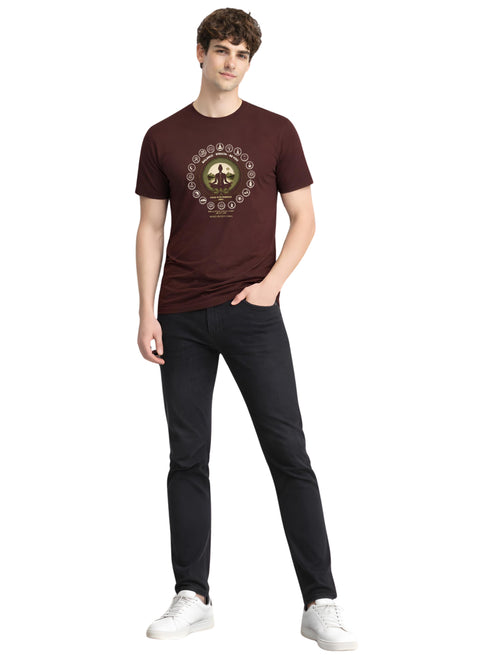 ADRO Yoga T-Shirt for Men | Mandala Printed Cotton Tshirt  | Regular Fit Casual T-Shirts | Premium Summer Tshirts