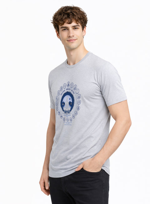 ADRO Yoga T-Shirt for Men | Mandala Printed Cotton Tshirt  | Regular Fit Casual T-Shirts | Premium Summer Tshirts
