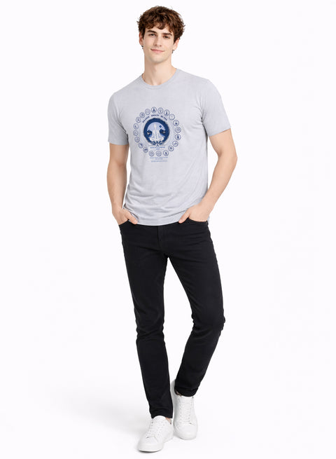ADRO Yoga T-Shirt for Men | Mandala Printed Cotton Tshirt  | Regular Fit Casual T-Shirts | Premium Summer Tshirts
