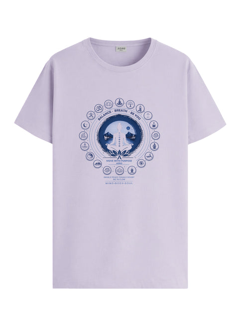 ADRO Yoga T-Shirt for Men | Mandala Printed Cotton Tshirt  | Regular Fit Casual T-Shirts | Premium Summer Tshirts