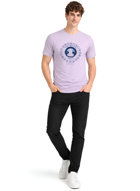 ADRO Yoga T-Shirt for Men | Mandala Printed Cotton Tshirt  | Regular Fit Casual T-Shirts | Premium Summer Tshirts