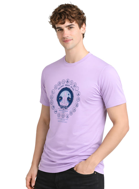 ADRO Yoga T-Shirt for Men | Mandala Printed Cotton Tshirt  | Regular Fit Casual T-Shirts | Premium Summer Tshirts