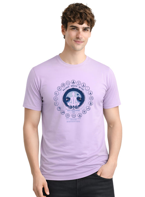 ADRO Yoga T-Shirt for Men | Mandala Printed Cotton Tshirt  | Regular Fit Casual T-Shirts | Premium Summer Tshirts
