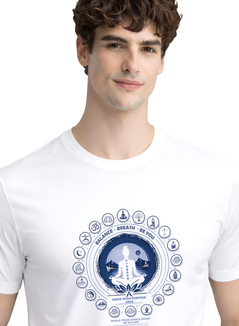 ADRO Yoga T-Shirt for Men | Mandala Printed Cotton Tshirt  | Regular Fit Casual T-Shirts | Premium Summer Tshirts