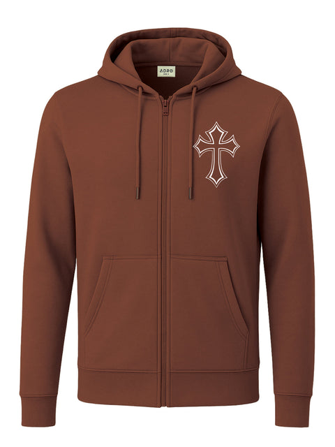 Adro Men’s Regular Fit Zip-Up Hoodie for man | 320 GSM Cotton Poly Fleece Zipper Sweatshirt with Soft Fabric & Printed Hoodies