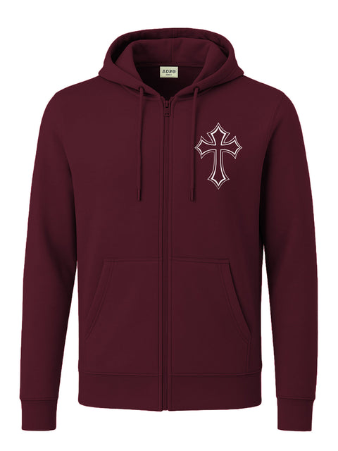 Adro Men’s Regular Fit Zip-Up Hoodie for man | 320 GSM Cotton Poly Fleece Zipper Sweatshirt with Soft Fabric & Printed Hoodies