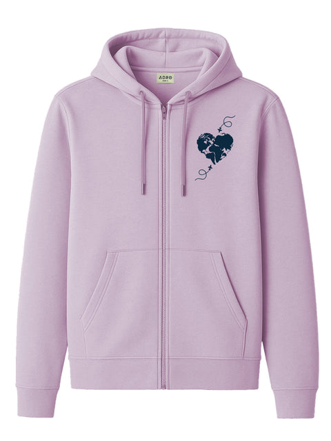 Adro Men’s Regular Fit Zip-Up Hoodie for man | 320 GSM Cotton Poly Fleece Zipper Sweatshirt with Soft Fabric & Printed Hoodies