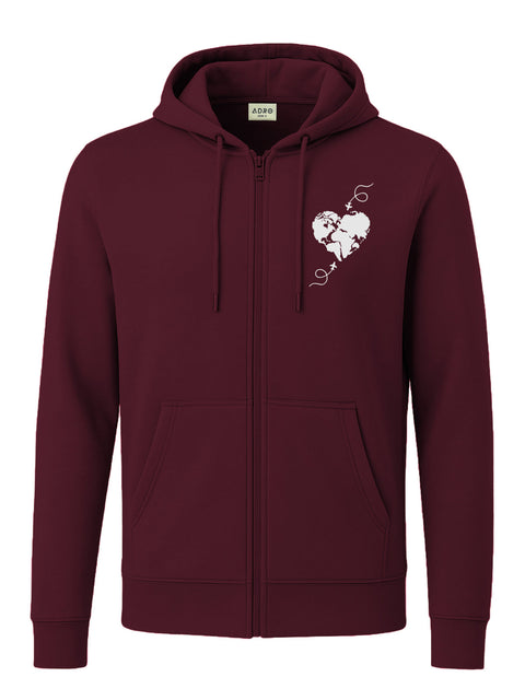 Adro Men’s Regular Fit Zip-Up Hoodie for man | 320 GSM Cotton Poly Fleece Zipper Sweatshirt with Soft Fabric & Printed Hoodies