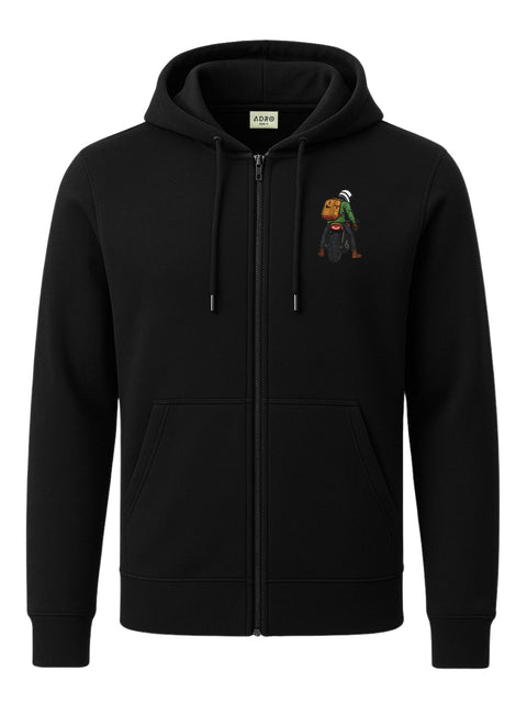 Adro Men’s Regular Fit Zip-Up Hoodie for man | 320 GSM Cotton Poly Fleece Zipper Sweatshirt with Soft Fabric & Printed Hoodies