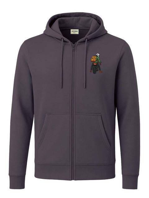 Adro Men’s Regular Fit Zip-Up Hoodie for man | 320 GSM Cotton Poly Fleece Zipper Sweatshirt with Soft Fabric & Printed Hoodies