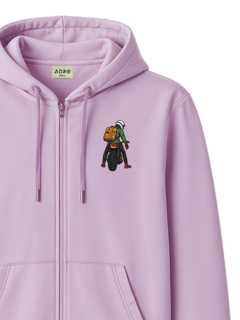 Adro Men’s Regular Fit Zip-Up Hoodie for man | 320 GSM Cotton Poly Fleece Zipper Sweatshirt with Soft Fabric & Printed Hoodies