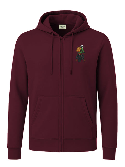 Adro Men’s Regular Fit Zip-Up Hoodie for man | 320 GSM Cotton Poly Fleece Zipper Sweatshirt with Soft Fabric & Printed Hoodies