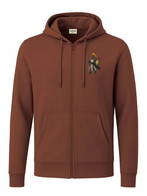 Adro Men’s Regular Fit Zip-Up Hoodie for man | 320 GSM Cotton Poly Fleece Zipper Sweatshirt with Soft Fabric & Printed Hoodies