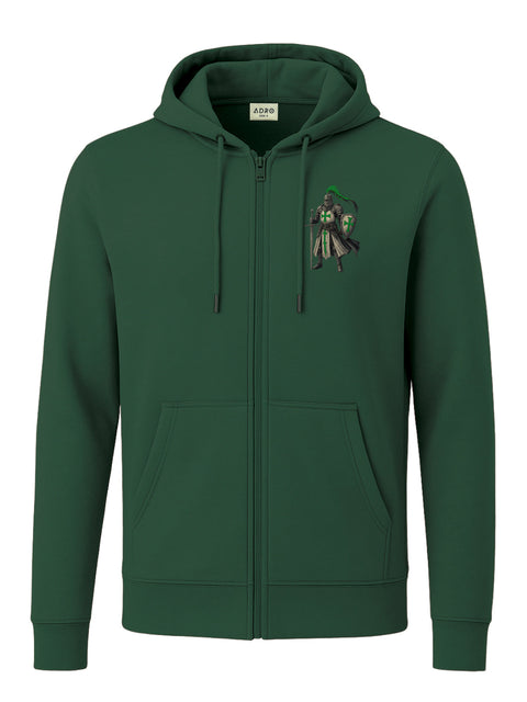 Adro Men’s Regular Fit Zip-Up Hoodie for man | 320 GSM Cotton Poly Fleece Zipper Sweatshirt with Soft Fabric & Printed Hoodies