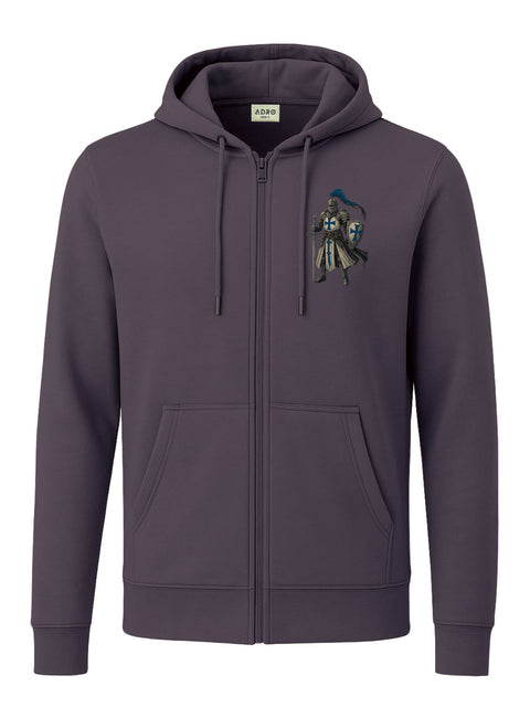 Adro Men’s Regular Fit Zip-Up Hoodie for man | 320 GSM Cotton Poly Fleece Zipper Sweatshirt with Soft Fabric & Printed Hoodies