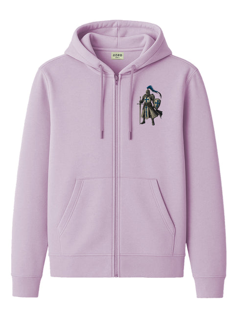 Adro Men’s Regular Fit Zip-Up Hoodie for man | 320 GSM Cotton Poly Fleece Zipper Sweatshirt with Soft Fabric & Printed Hoodies