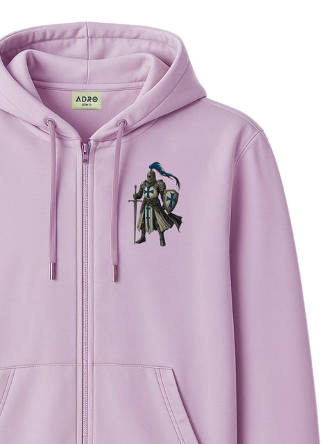 Adro Men’s Regular Fit Zip-Up Hoodie for man | 320 GSM Cotton Poly Fleece Zipper Sweatshirt with Soft Fabric & Printed Hoodies