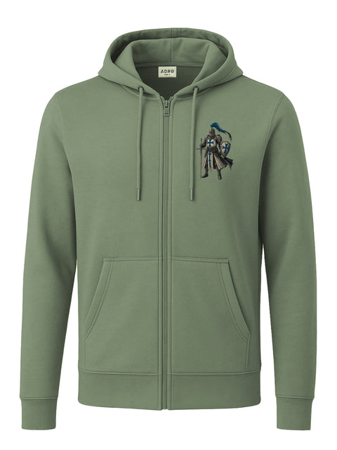 Adro Men’s Regular Fit Zip-Up Hoodie for man | 320 GSM Cotton Poly Fleece Zipper Sweatshirt with Soft Fabric & Printed Hoodies
