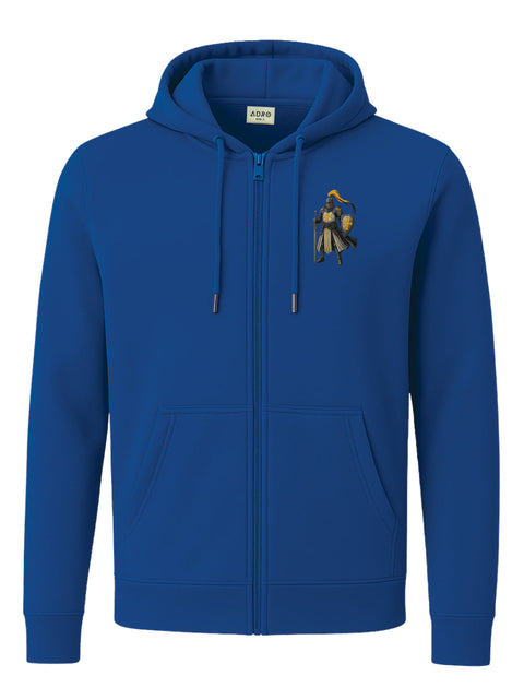 Adro Men’s Regular Fit Zip-Up Hoodie for man | 320 GSM Cotton Poly Fleece Zipper Sweatshirt with Soft Fabric & Printed Hoodies