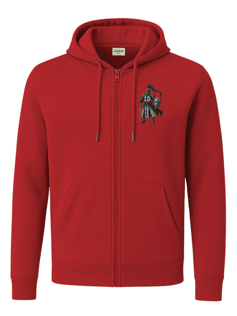 Adro Men’s Regular Fit Zip-Up Hoodie for man | 320 GSM Cotton Poly Fleece Zipper Sweatshirt with Soft Fabric & Printed Hoodies
